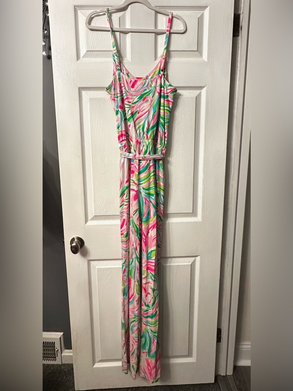 NWT Lilly Pulitzer Pink, Green & Aqua Arabelle Jumpsuit - Picture 4 of 5